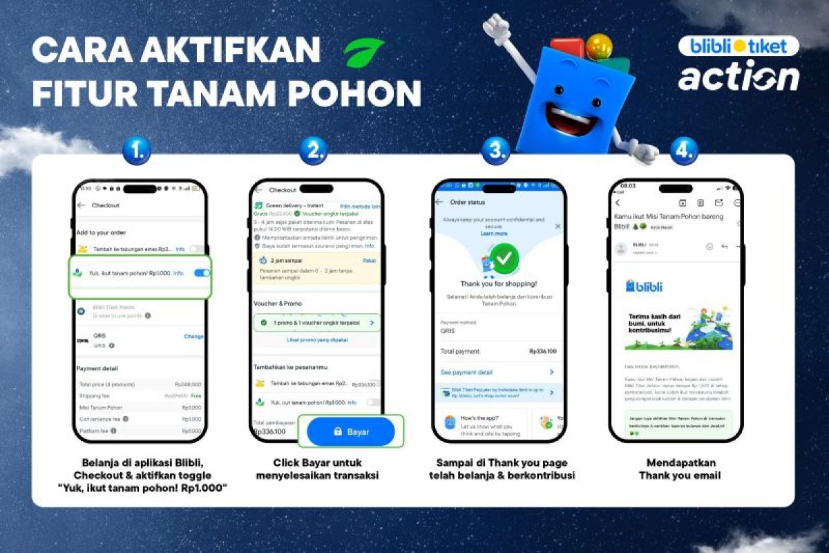 Blibli kenalkan fitur “Tanam Pohon”, belanja sambil jaga lingkungan